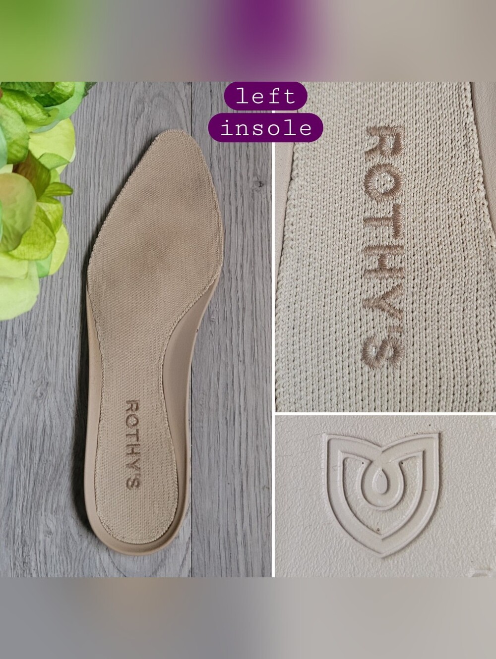 Rothy's Left Single Insole for The Mule, Women's US 7, EU 37